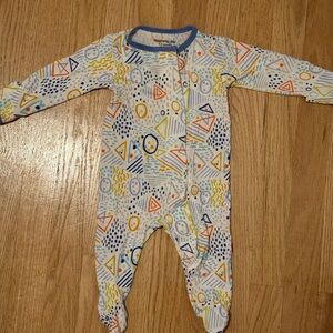 Magnetic Me Geometric Patterned Baby Boy One Piece Footie